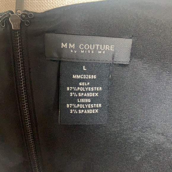 MM COUTURE by Miss Me Little Black Cocktail Dress 
Size Large - Picture 14 of 16
